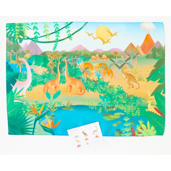 Sarah´s Silks hedvábný šátek Dinosauři