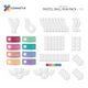 Connetix Tiles 106 ks - Magnetická kuličková dráha pastelová