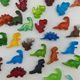 Velký dinosaurus z pryskyřice