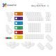 Connetix Tiles 92 ks - Magnetická kuličková dráha duhová