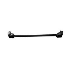Bar and two-screw clamp kit for handlebar ACCOSSATO A9N diameter 22 mm, lenght 257 mm črna