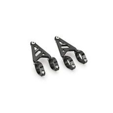 Clamp set PUIG LUMEN LED 20876N d 35-37cm + suport for headlights črna
