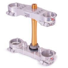 Triple clamp X-TRIG ROCS TECH 40404001 Srebrna 27mm