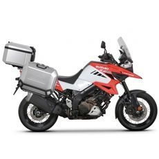 Komplet aluminijastih kovčkov z nosilci in ploščo SHAD TERRA, 37L zadnji kovček in 47L stranski kovčki SHAD SUZUKI DL 1000 V-Strom/ DL 1050 V-Strom