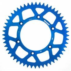 Aluminijasti zadnji verižnik (zobnik) SUPERSPROX RAL-990:52-BLU moder 52T, 520