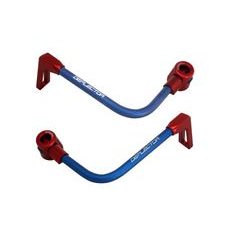 Lever guard ACCOSSATO DE003 with blue hose and joint right + left, aluminium