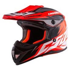 Motocross Helmet CASSIDA CROSS CUP JUNIOR orange fluo / white / black / grey