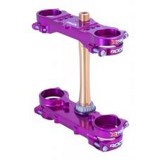 Triple clamps X-TRIG ROCS TECH 40201021 22mm Purple
