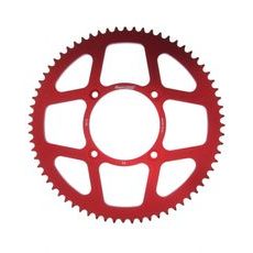 Aluminijasti zadnji verižnik (zobnik) SUPERSPROX RAL-6618:68-RED rdeč 68T, 420