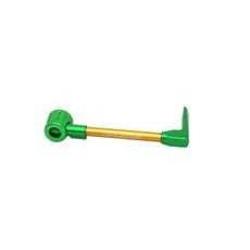 Lever guard ACCOSSATO DE001 with gold hose and joint right, aluminium
