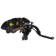 Accossato Kit: Painted Brake Master Cylinder 19X20 (CY043) + Painted Couple of Brake Calipers Distance 108 With ST Brake Pads (PZ004) ACCOSSATO ZY043 črna