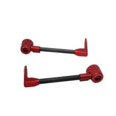 Lever guard ACCOSSATO DE008 with black hose and joint right + left, carbon
