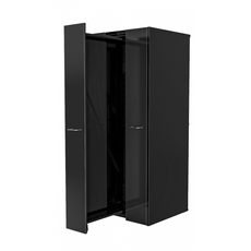 Closet with 3 vertical drawers by sliding extraction with double tool grids LV8 EQAF01 črna