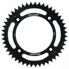 Aluminijasti zadnji verižnik (zobnik) SUPERSPROX RAL-898:47-BLK črna 47T, 428