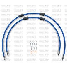 RACE Front brake hose kit Venhill POWERHOSEPLUS YAM-9007FS-SB (2 cevi v kompletu) Solid blue hoses, stainless steel fittings