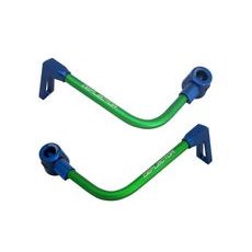 Lever guard ACCOSSATO DE003 with green hose and joint right + left, aluminium