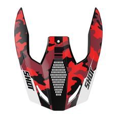 Helmet peak SHOT FURIOUS FLASH A05-21OC-B03-P01 red glossy