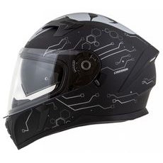 Integralna čelada CASSIDA INTEGRAL 3.0 HACK matt black /silver 2XL