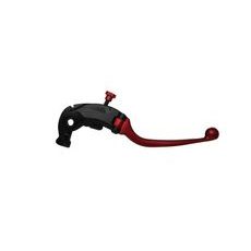 Adjustable folding lever ACCOSSATO LV018 in aluminium for Nissin radial brake master cylinder rdeč