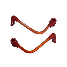 Lever guard ACCOSSATO DE003 with orange hose and joint right + left, aluminium
