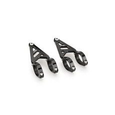 Clamp set PUIG LUMEN LED 20877N d 35-37cm + suport for headlights črna