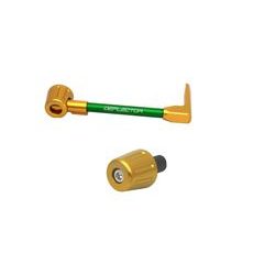 Lever guard in aluminium + left end ACCOSSATO DE004 with green hose and joint right