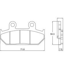 Zavorne obloge ACCOSSATO AGPP109 ST