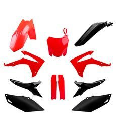 Set plastik POLISPORT 91533 red cr05/black