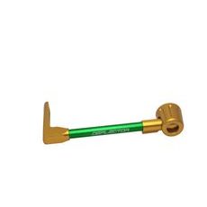 Lever guard ACCOSSATO DE002 with green hose and joint left, aluminium