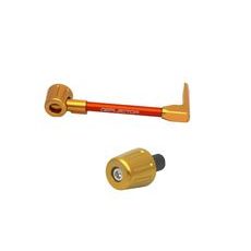 Lever guard in aluminium + left end ACCOSSATO DE004 with orange hose and joint right