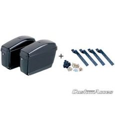 Rigid saddlebag CUSTOMACCES EASY AMZ004N črna pair, with KF universal support