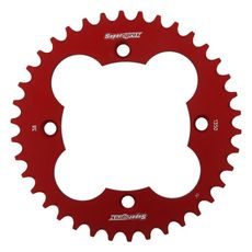 Aluminijasti zadnji verižnik (zobnik) SUPERSPROX RAL-1350:38-RED rdeč 38T, 520