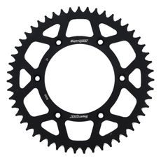 Aluminijasti zadnji verižnik (zobnik) SUPERSPROX RAL-8000:51-BLK črna 51T, 520