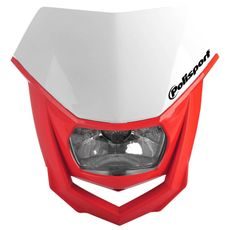 Headlight POLISPORT HALO 8657400040 Belo-rdeča
