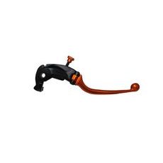Adjustable folding lever ACCOSSATO LV020 in aluminium for Nissin radial brake master cylinder oranžna