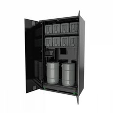 Closet for oil storage equipped with key lock, 3 sliding and height adjustable shelves, oil collecti LV8 EQA03R črna