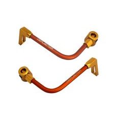 Lever guard ACCOSSATO DE003 with orange hose and joint right + left, aluminium