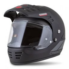 Motocross Helmet CASSIDA FORMX FLATOUT black matt/ dark grey/ black matt peak M