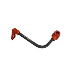 Lever guard ACCOSSATO DE002 with black hose and joint left, aluminium