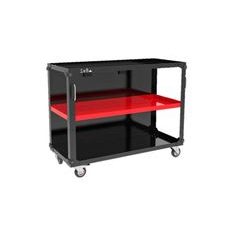 Trolley with 3 shelves LV8 EQC3RS.1105.R L1200 black with red shelves