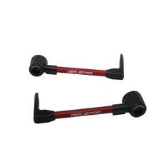 Lever guard ACCOSSATO DE003 with red hose and joint right + left, aluminium
