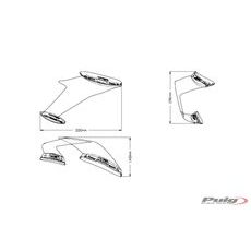 Side spoilers PUIG DOWNFORCE 20543V zelena
