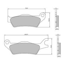 Zavorne obloge RMS 225103690 spredaj homologated organic
