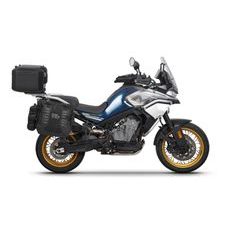 Set of SHAD TERRA TR40 adventure saddlebags and SHAD TERRA aluminium top case TR55 PURE BLACK, including mounting kit SHAD CF MOTO 800MT