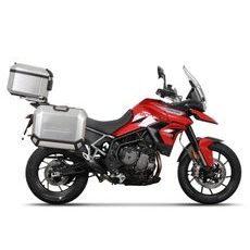 Komplet aluminijastih kovčkov z nosilci in ploščo SHAD TERRA, 48L zadnji kovček in 36L/47L stranski kovčki SHAD TRIUMPH Tiger 900
