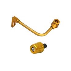 Lever guard in aluminium + right end ACCOSSATO DE005 with gold hose and joint levi
