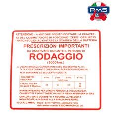 Etiketa RMS 142721030 rdeč "Rodaggio"