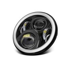 Headlight CUSTOMACCES EVOLUTION 2 HL0012N with support črna
