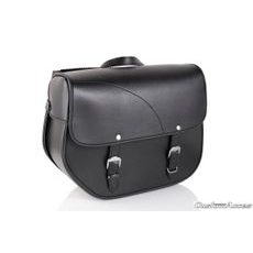 Leather saddlebag CUSTOMACCES SANT LOUIS AP0010N črna levi
