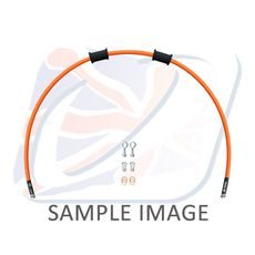 Set prednjih zavornih cevi Venhill POWERHOSEPLUS MZ-2001F-OR (1 cev v kompletu) Orange hoses, chromed fittings